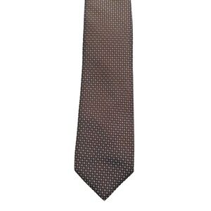 English Laundry by‎ Christopher Wicks Brown Blue Geometric Silk MensTie 3"x59"